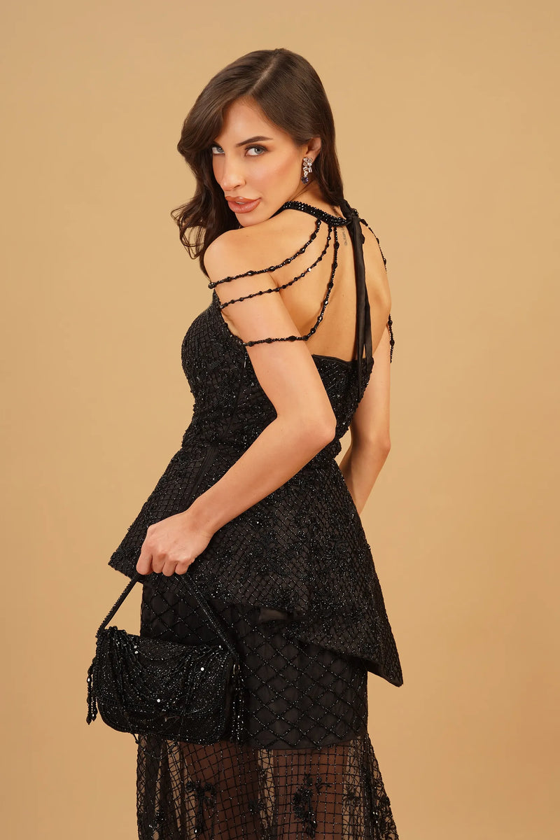 Black Crystal Gown — alternate view
