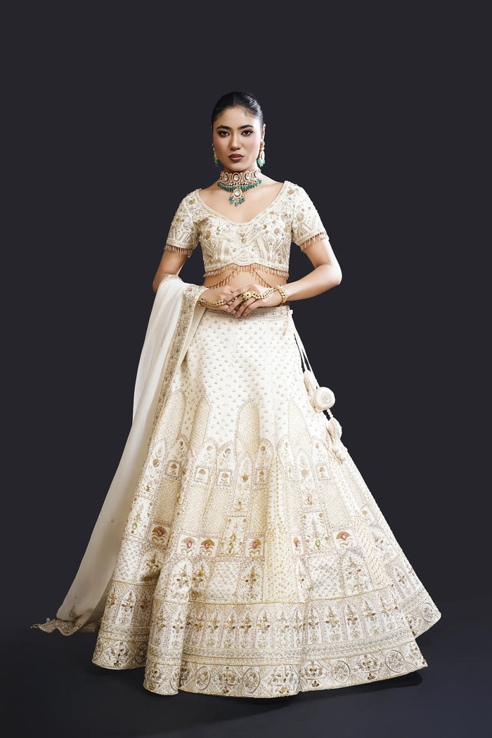 Ivory Embroidered Set