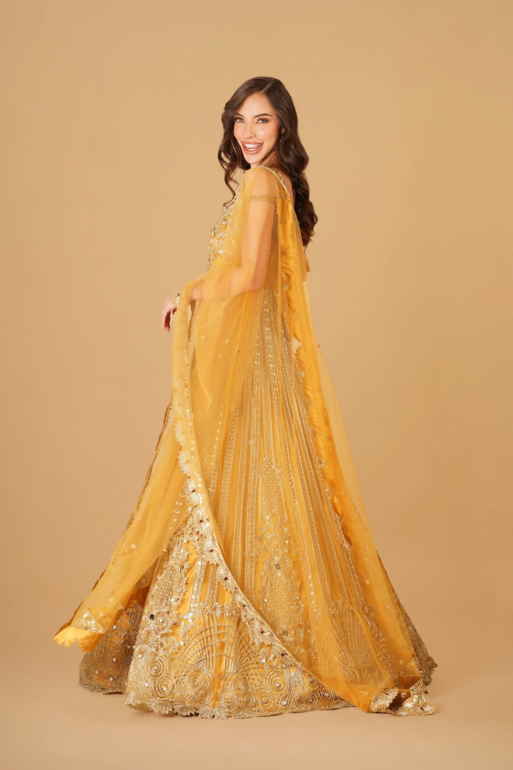 Mustard Yellow Tassel Anarkali