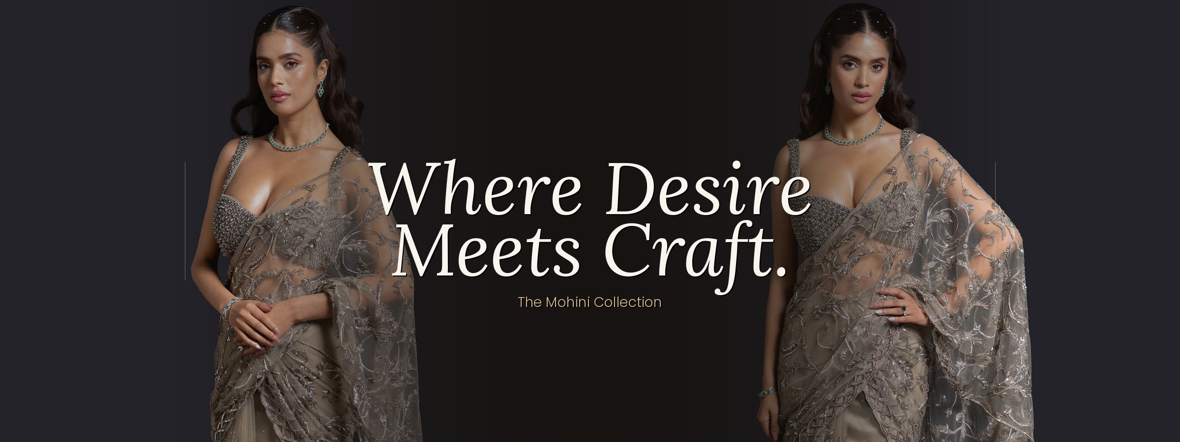 Aahana's by Nidhi Mehra Designer Saree Collection — Homepage Hero Banner