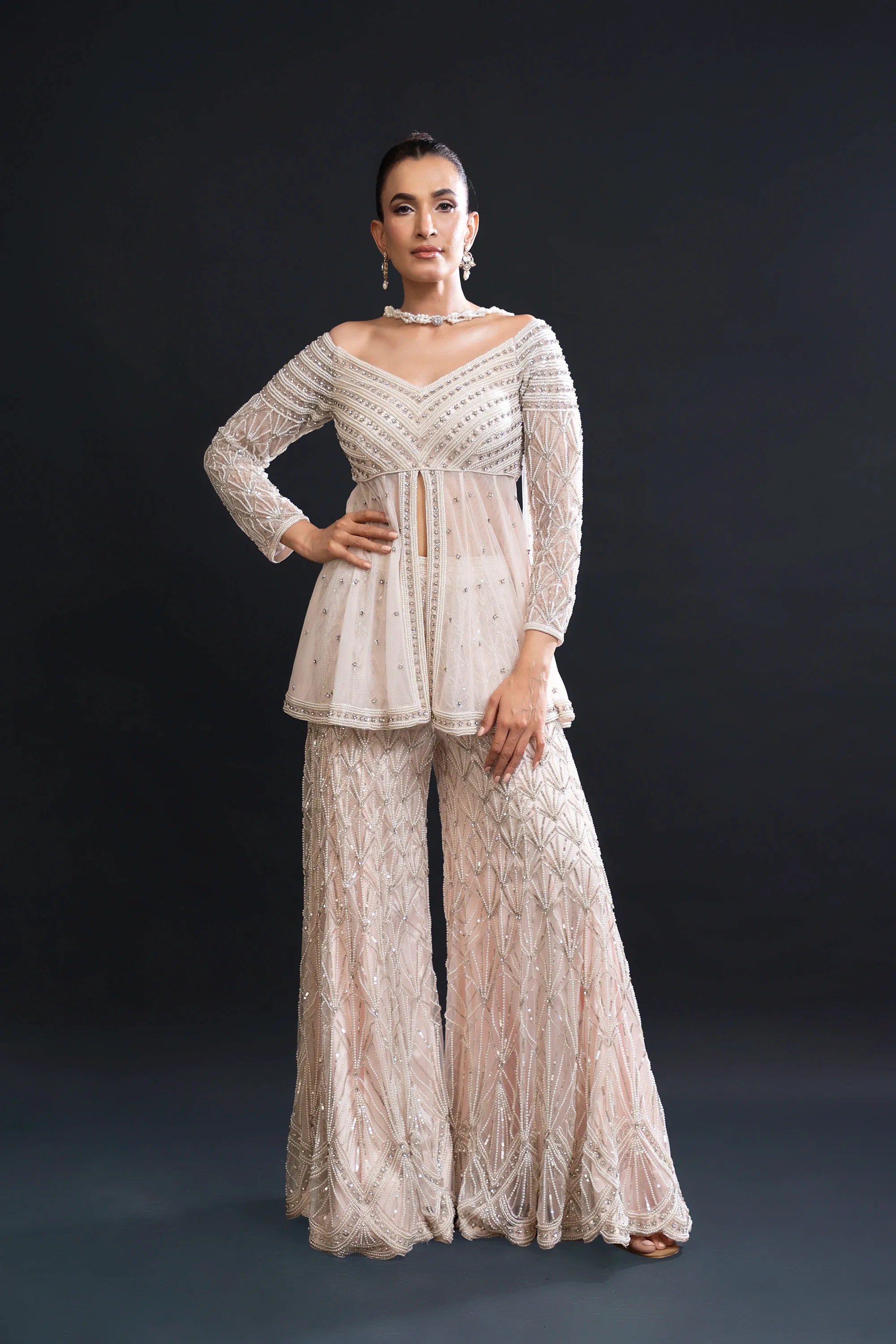 Pearl Sharara Set