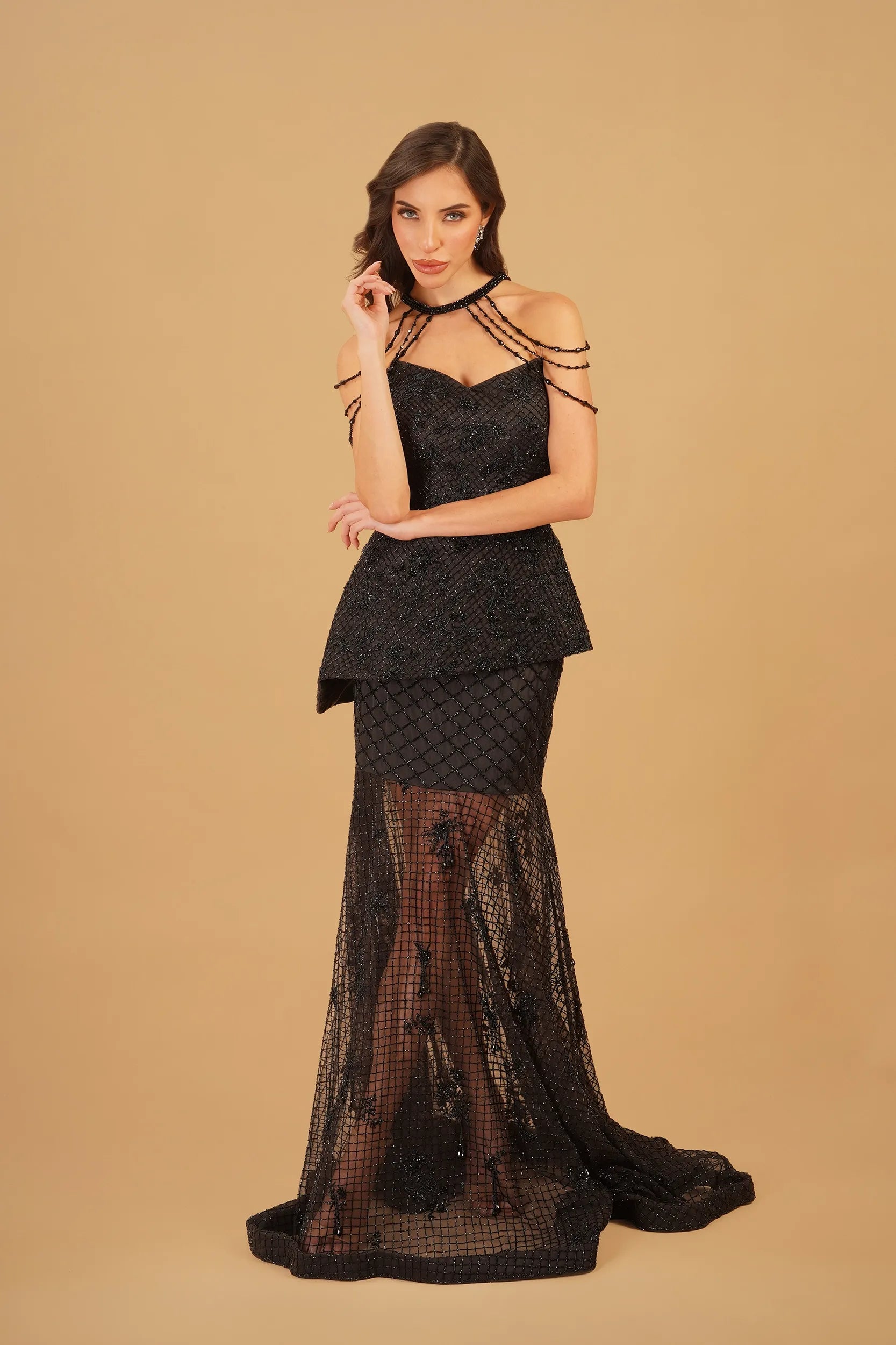 Black Crystal Gown