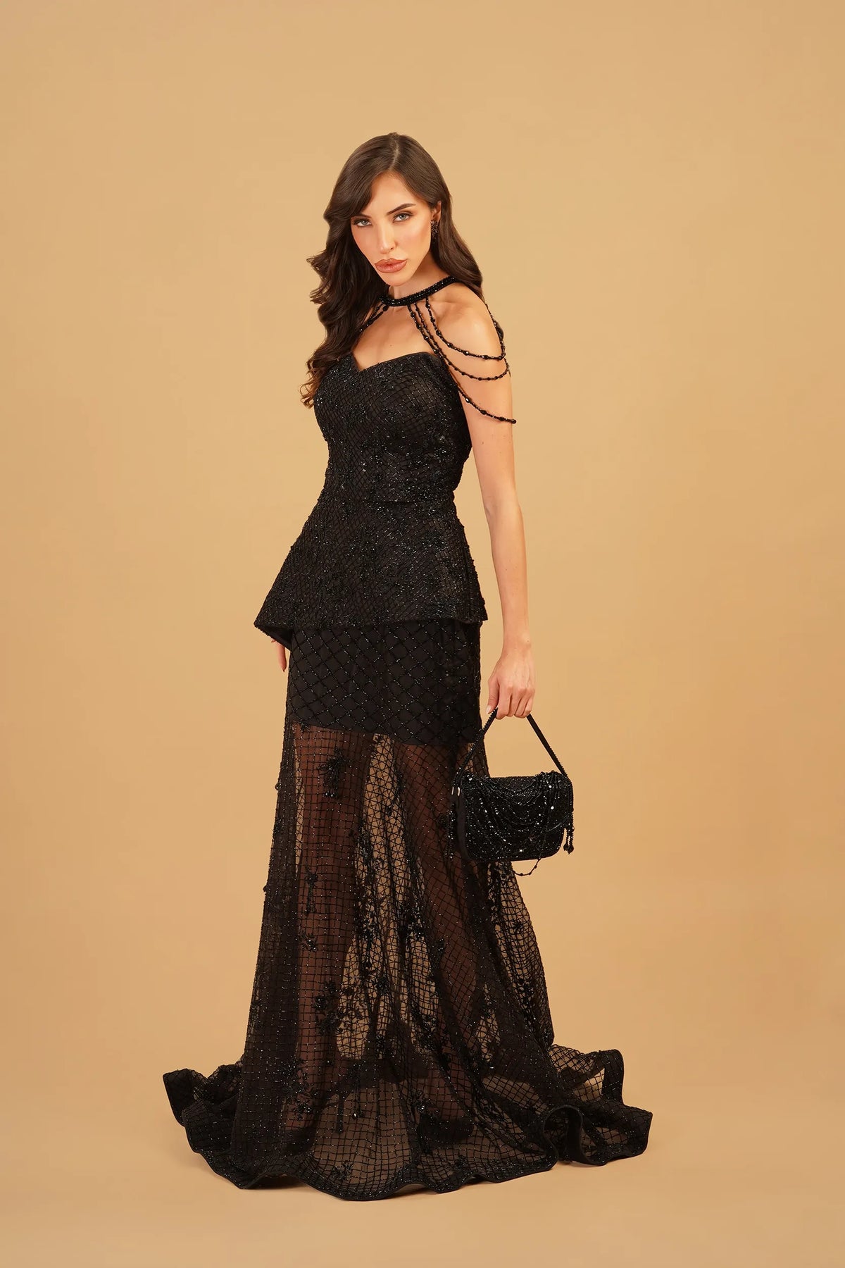 Black Crystal Gown