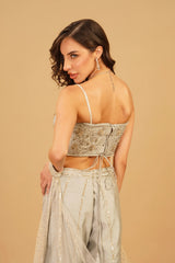 Grey Tassel Sharara Set