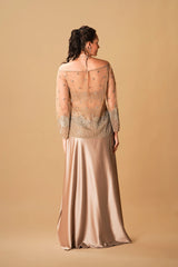 Light Beige Drape Skirt Set