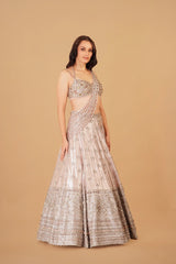 Light Pink Tissue Lehenga
