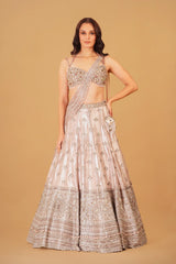 Light Pink Tissue Lehenga