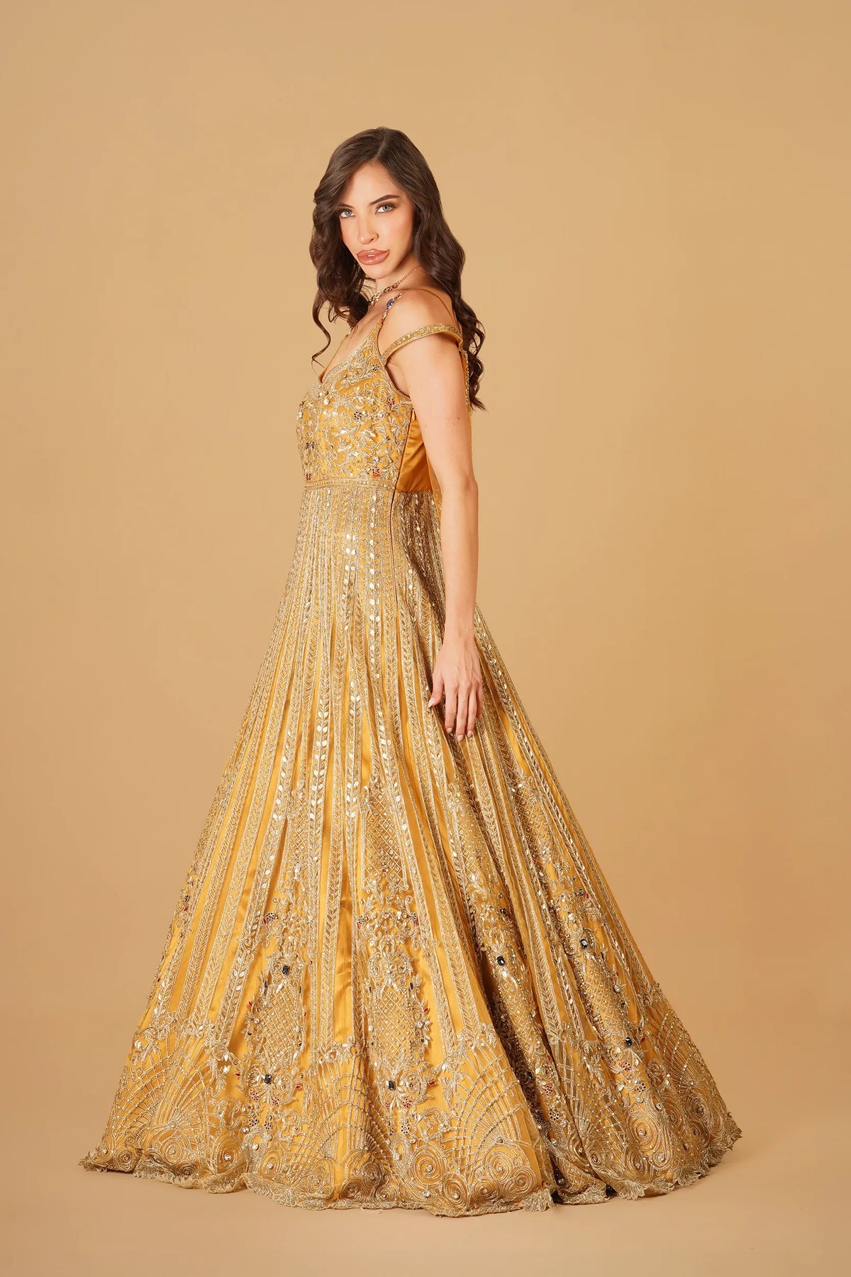 Mustard Yellow Tassel Anarkali