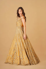 Mustard Yellow Tassel Anarkali