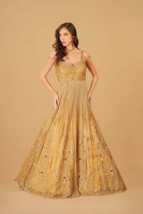 Mustard Yellow Tassel Anarkali