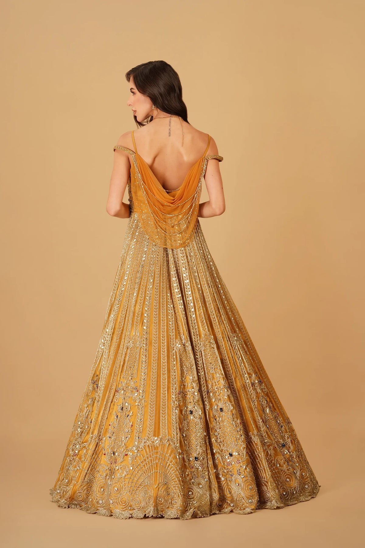 Mustard Yellow Tassel Anarkali