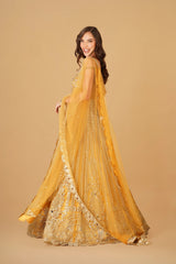 Mustard Yellow Tassel Anarkali