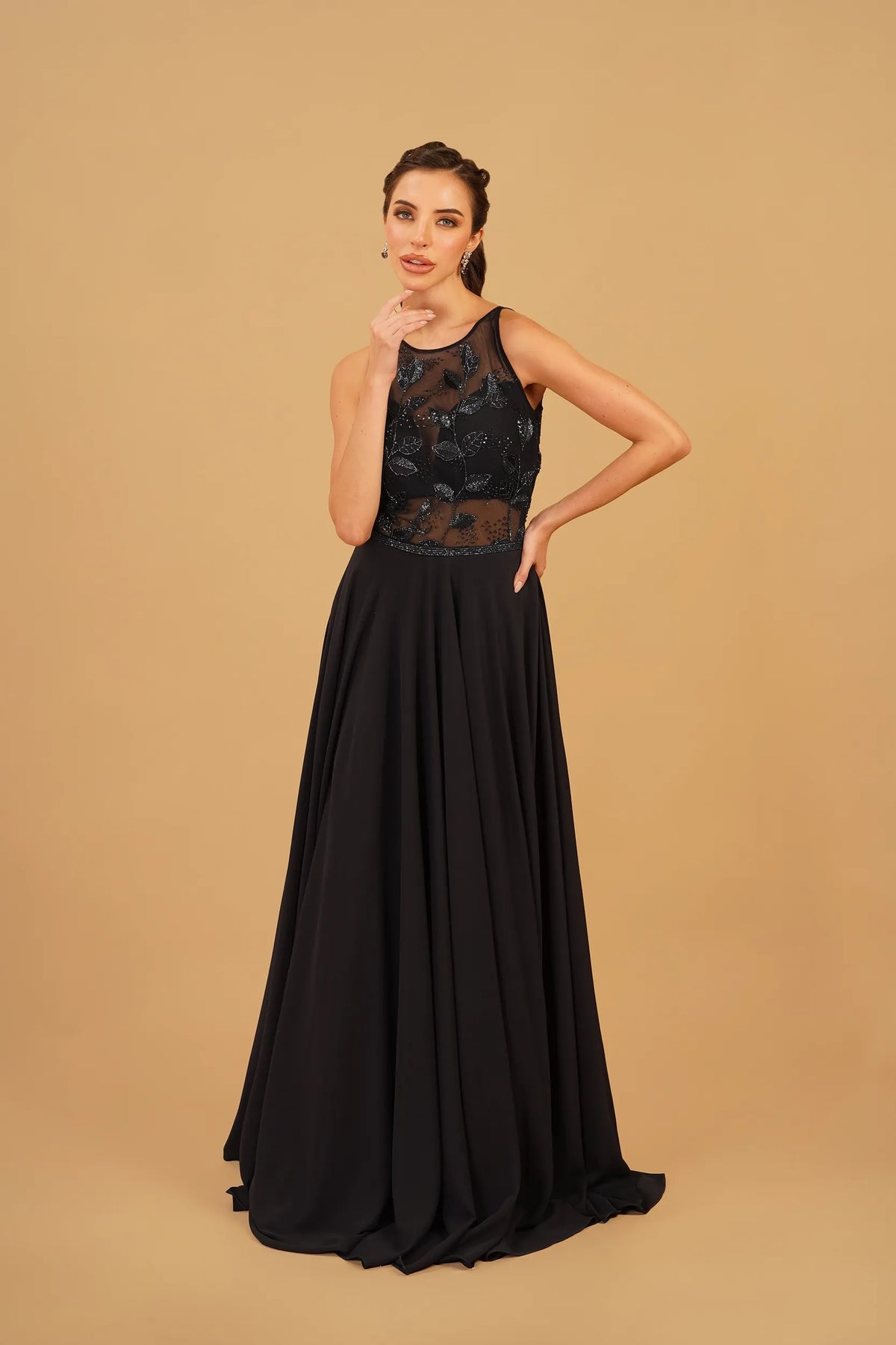 Navy Blue Cut Dana Anarkali