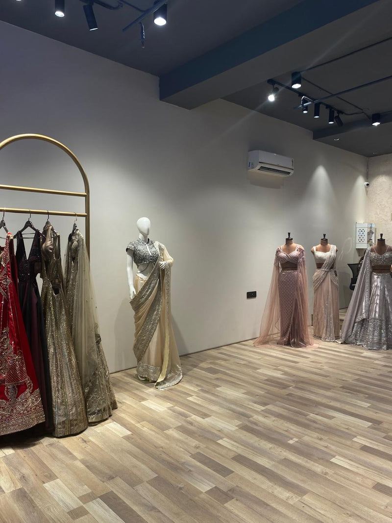 Hand Embroidery Floor at the Aahana's by Nidhi Mehra Atelier in Noida