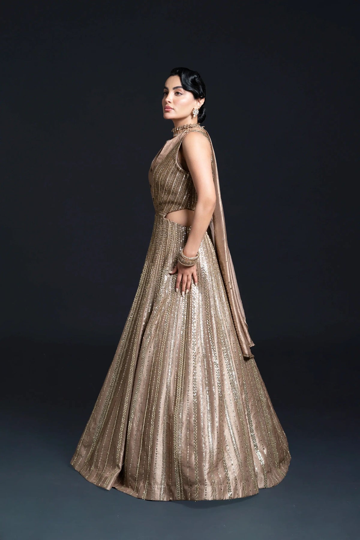Embroidered Indian occasionwear styling by Nidhi Mehra