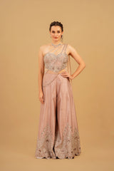 Pink Tassel Sharara Set