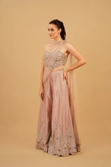 Pink Tassel Sharara Set