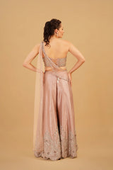 Pink Tassel Sharara Set