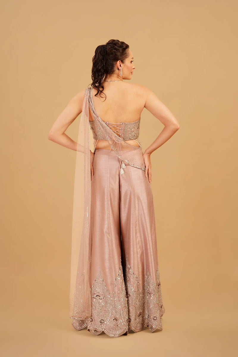 Pink Tassel Sharara Set — alternate view