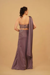 Purple Drape Saree