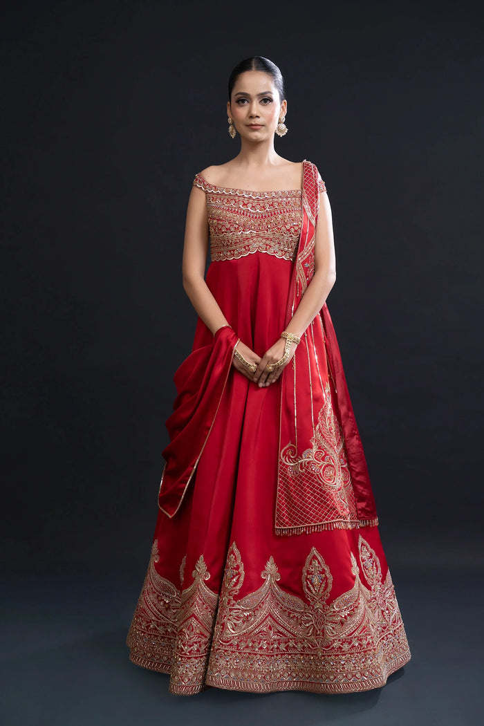 Red Anarkali
