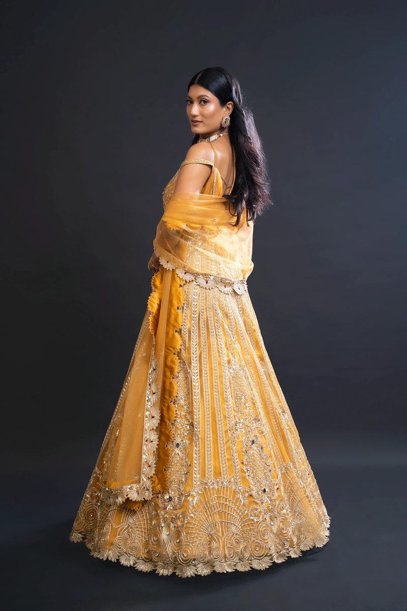 Mustard Yellow Anarkali — alternate view